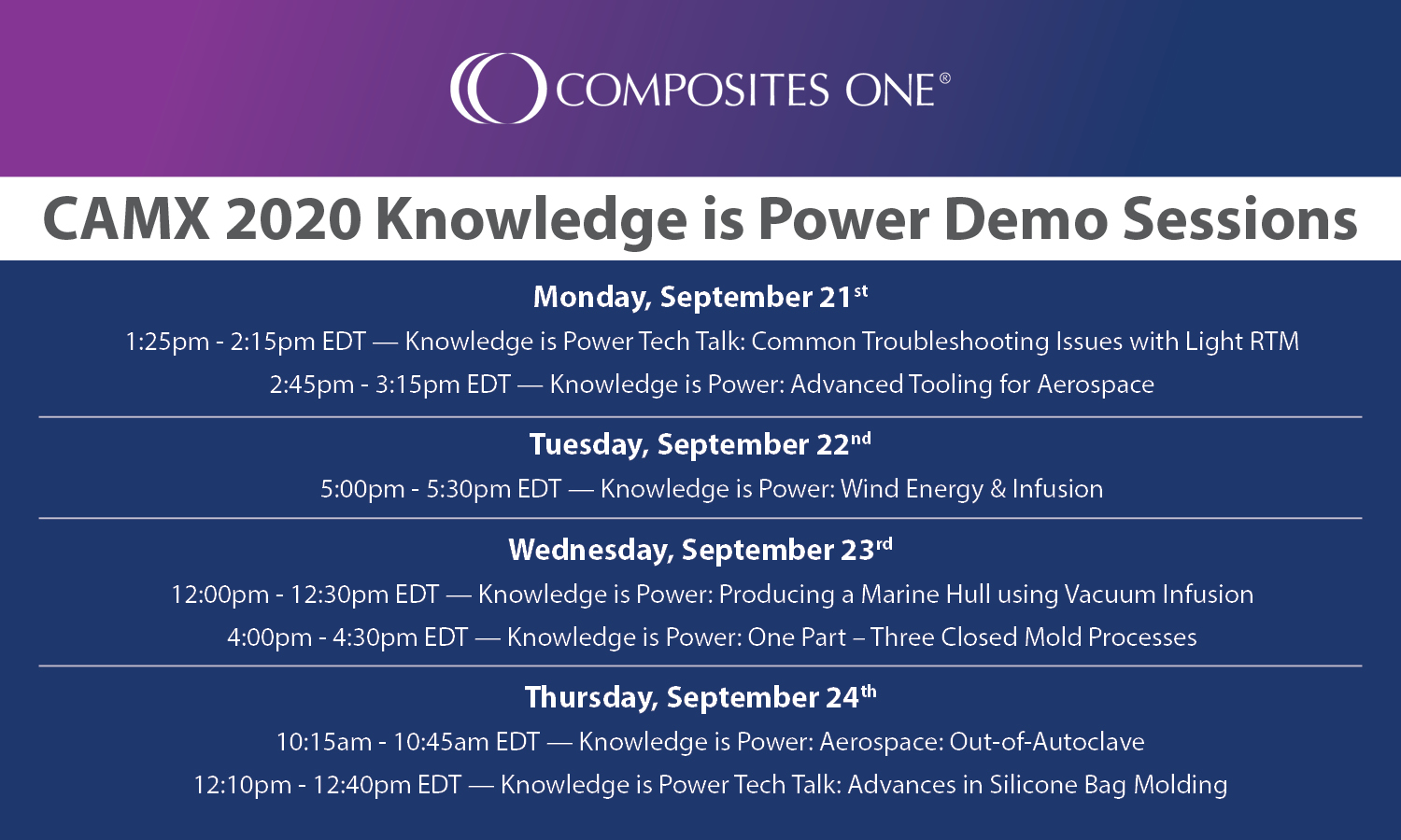 Learn from Experts During CAMX 2020 a Virtual Experience